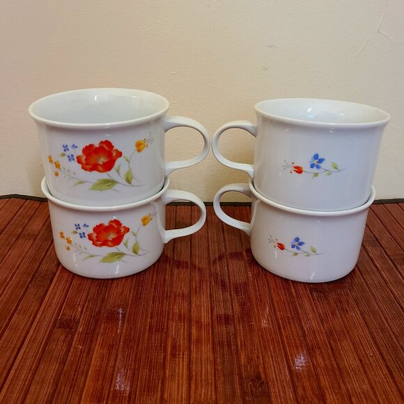 Set of 4 Vintage Hearthside Soup Mugs  Bake N Serve - Japan - Picture 3 of 7